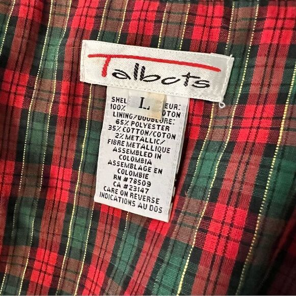 Talbots Black Velvet Quilted Vest Vintage size Large - Picture 4 of 4